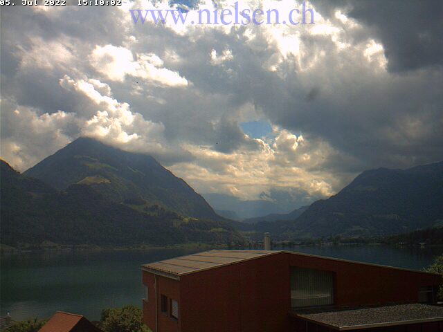 Paragliding Fluggebiet Europa Schweiz Obwalden,Ruedlen,Blick auf den Sarnersee bei Wilen (Sachseln)